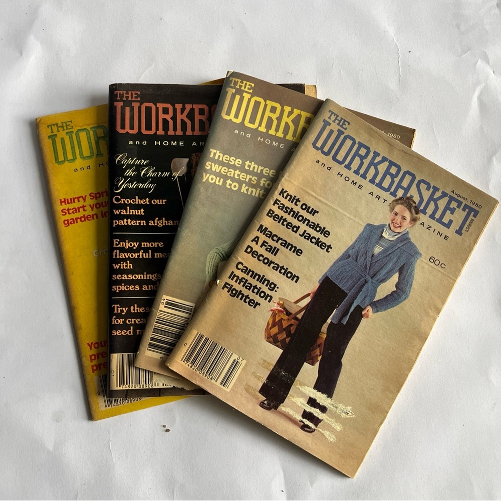 Vintage 1980 Workbasket Magazine Lot Of 4